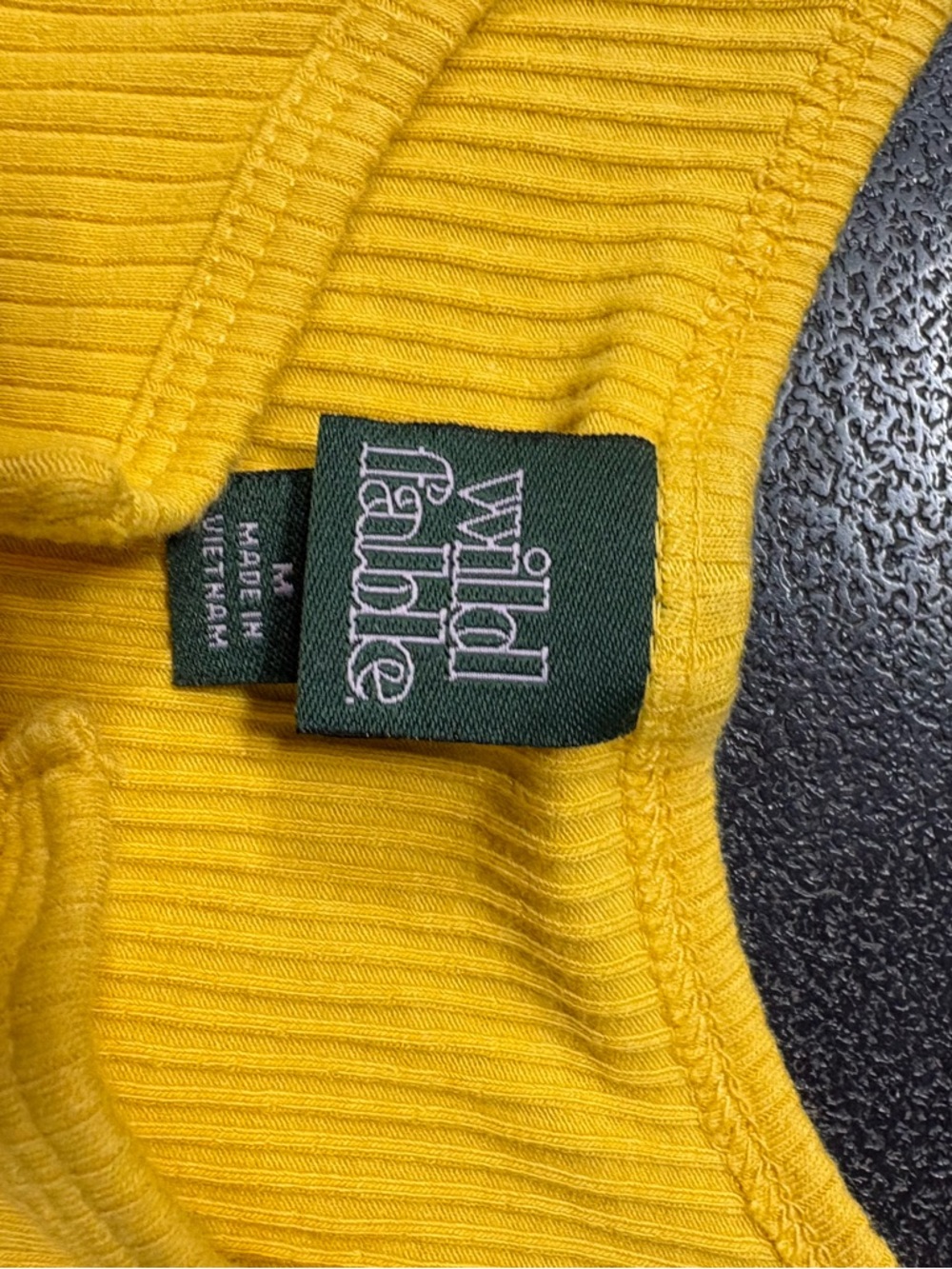 Wild Fable Bright Yellow Ribbed Tank - Picture 2 of 2